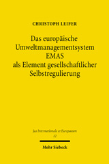 E-book, Das europäische Umweltmanagementsystem EMAS als Element gesellschaftlicher Selbstregulierung, Leifer, Christoph, Mohr Siebeck