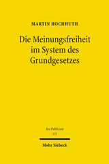 E-book, Die Meinungsfreiheit im System des Grundgesetzes, Mohr Siebeck