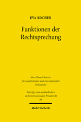 eBook, Funktionen der Rechtsprechung : Konfliktlösung im deutschen und englischen Verbraucherprozessrecht, Mohr Siebeck