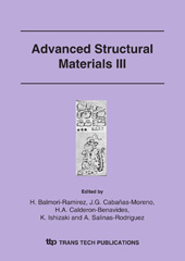 E-book, Advanced Structural Materials III, Trans Tech Publications Ltd