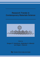 E-book, Research Trends in Contemporary Materials Science, Trans Tech Publications Ltd