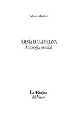 E-book, La poesía del siglo XX en Ecuador : antología, Visor Libros