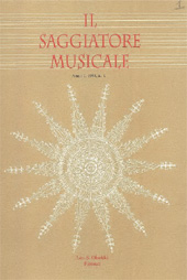 Issue, Il saggiatore musicale : rivista semestrale di musicologia : XVI, 1, 2009, L.S. Olschki