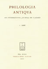 Issue, Philologia Antiqua : an International Journal of Classics : 9, 2016, Fabrizio Serra
