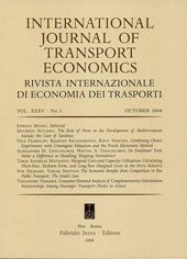Issue, International journal of transport economics : Rivista internazionale di economia dei trasporti : XXXV, 3, 2008, La Nuova Italia  ; RIET  ; Fabrizio Serra