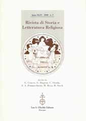 Issue, Rivista di storia e letteratura religiosa. Anno XLIV - 2008 - n. 3, 2008, L.S. Olschki