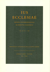 Issue, Ius Ecclesiae : rivista internazionale di diritto canonico : XX, 1, 2008, Giuffrè  ; Istituti editoriali e poligrafici internazionali  ; Fabrizio Serra