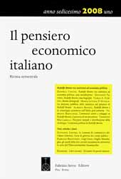 Articolo, Rodolfo Benini e la semiologia economica nell'Italia post-unitaria, Istituti editoriali e poligrafici internazionali  ; Fabrizio Serra