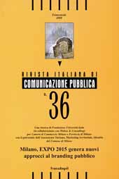 Fascicolo, Rivista italiana di comunicazione pubblica. Fascicolo 36, 2008, Franco Angeli