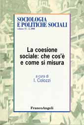 Article, La coesione sociale nell'epoca del neoliberismo, Franco Angeli