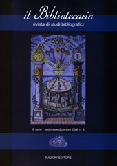 Fascículo, Il bibliotecario : rivista di studi bibliografici. III serie, settembre/dicembre, 2008, Bulzoni