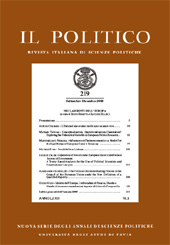 Heft, Il politico : rivista italiana di scienze politiche : LXXIII, 3, 2008, Rubbettino