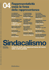 Issue, Sindacalismo : rivista di studi sulla rappresentanza del lavoro nella società globale : 4, 4, 2008, Rubbettino