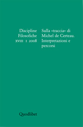 Issue, Discipline filosofiche : XVIII, 1, 2008, Quodlibet