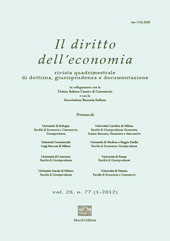 Rivista, Il diritto dell'economia, Enrico Mucchi Editore