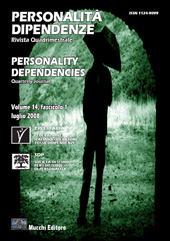 Journal, Personalità/dipendenze : rivista quadrimestrale, Enrico Mucchi Editore