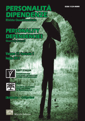 Fascículo, Personalità/dipendenze : rivista quadrimestrale : 17, 1, 2011, Enrico Mucchi Editore