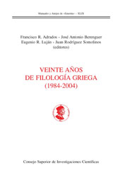 E-book, Veinte años de filología griega, 1984-2004, CSIC, Consejo Superior de Investigaciones Científicas