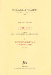E-book, Scritti : vol. I : ricerche medievali e umanistiche, Edizioni di storia e letteratura