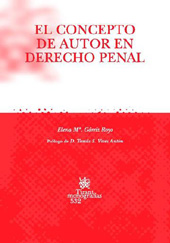 E-book, El concepto del autor en derecho penal, Tirant lo Blanch