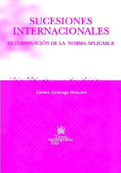 E-book, Sucesiones Internacionales : determinación de la norma aplicable, Tirant lo Blanch