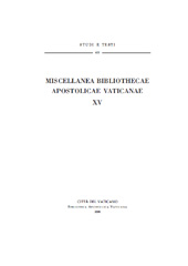 E-book, Miscellanea Bibliothecae Apostolicae Vaticanea XV., Biblioteca apostolica vaticana