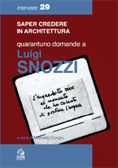 eBook, Saper credere in architettura : quarantuno domande a Luigi Snozzi, Snozzi, Luigi, 1932-, CLEAN