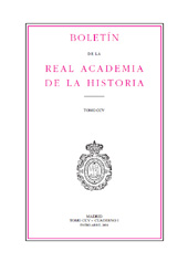 Fascicolo, Boletín de la Real Academia de la Historia : CCV,I, 2008, Real Academia de la Historia