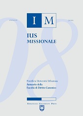 Article, Acceptance and operativeness of the canon law in mission territories : cultural challenge and technical limits, Urbaniana university press