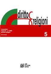 Fascicule, Diritto e religioni : 1, 2008, Pellegrini