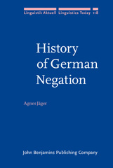 E-book, History of German Negation, Jäger, Agnes, John Benjamins Publishing Company
