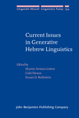 E-book, Current Issues in Generative Hebrew Linguistics, John Benjamins Publishing Company