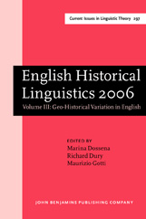 E-book, English Historical Linguistics 2006, John Benjamins Publishing Company