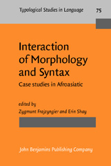 E-book, Interaction of Morphology and Syntax, John Benjamins Publishing Company