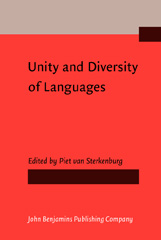 E-book, Unity and Diversity of Languages, John Benjamins Publishing Company