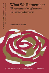 E-book, What We Remember, Achugar, Mariana, John Benjamins Publishing Company
