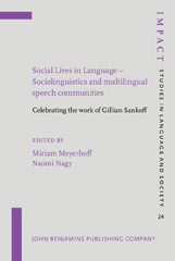 E-book, Social Lives in Language : Sociolinguistics and multilingual speech communities, John Benjamins Publishing Company