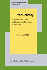 eBook, Productivity, Barðdal, Jóhanna, John Benjamins Publishing Company