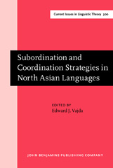 E-book, Subordination and Coordination Strategies in North Asian Languages, John Benjamins Publishing Company