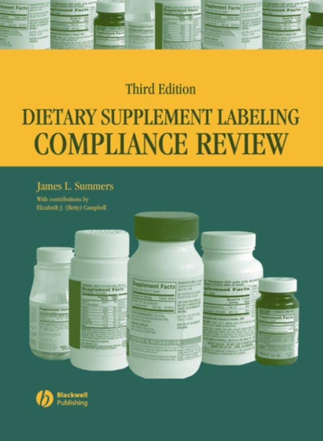 E-book, Dietary Supplement Labeling Compliance Review, Blackwell