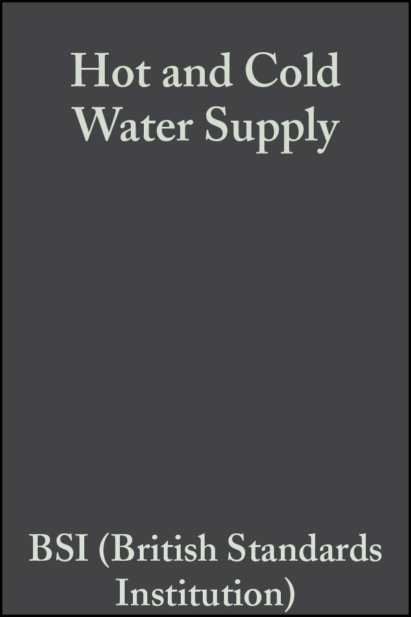 eBook, Hot and Cold Water Supply, Blackwell