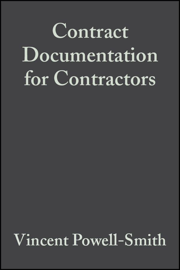 eBook, Contract Documentation for Contractors, Blackwell