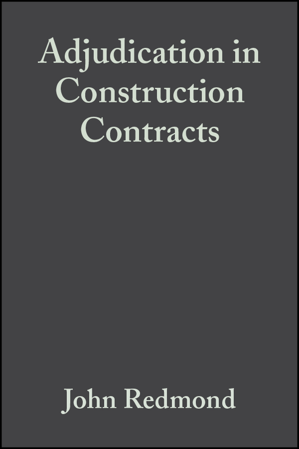E-book, Adjudication in Construction Contracts, Blackwell