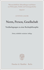 E-book, Norm, Person, Gesellschaft. : Vorüberlegungen zu einer Rechtsphilosophie, Duncker & Humblot