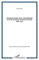 E-book, Les oeuvres de Charles Gide, vol 12: Propos d'actualité et d'inactualité : 1887- 1931, Gide, Charles, 1847-1932, L'Harmattan