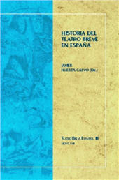 E-book, Historia del teatro breve en España, Iberoamericana Editorial Vervuert