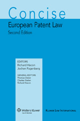 E-book, Concise European Patent Law, Kluwer Law International