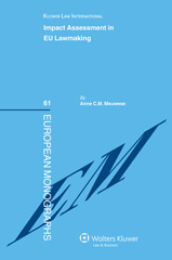 E-book, Impact Assessment in EU Lawmaking, Meuwese, Anne C. M., Kluwer Law International