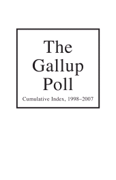 eBook, The Gallup Poll Cumulative Index : Public Opinion, 1998-2007, Rowman & Littlefield