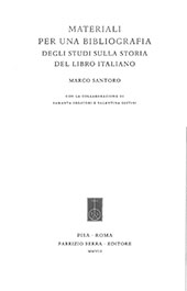E-book, Materiali per una bibliografia degli studi sulla storia del libro italiano, Fabrizio Serra editore